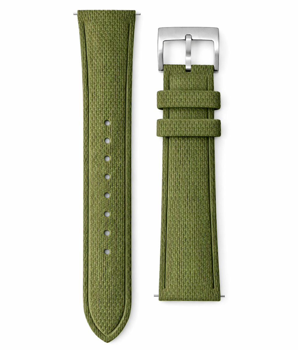 FKM Rubber Watch Strap - Sailcloth Texture - Quick Release - Pin Buckle - Universal