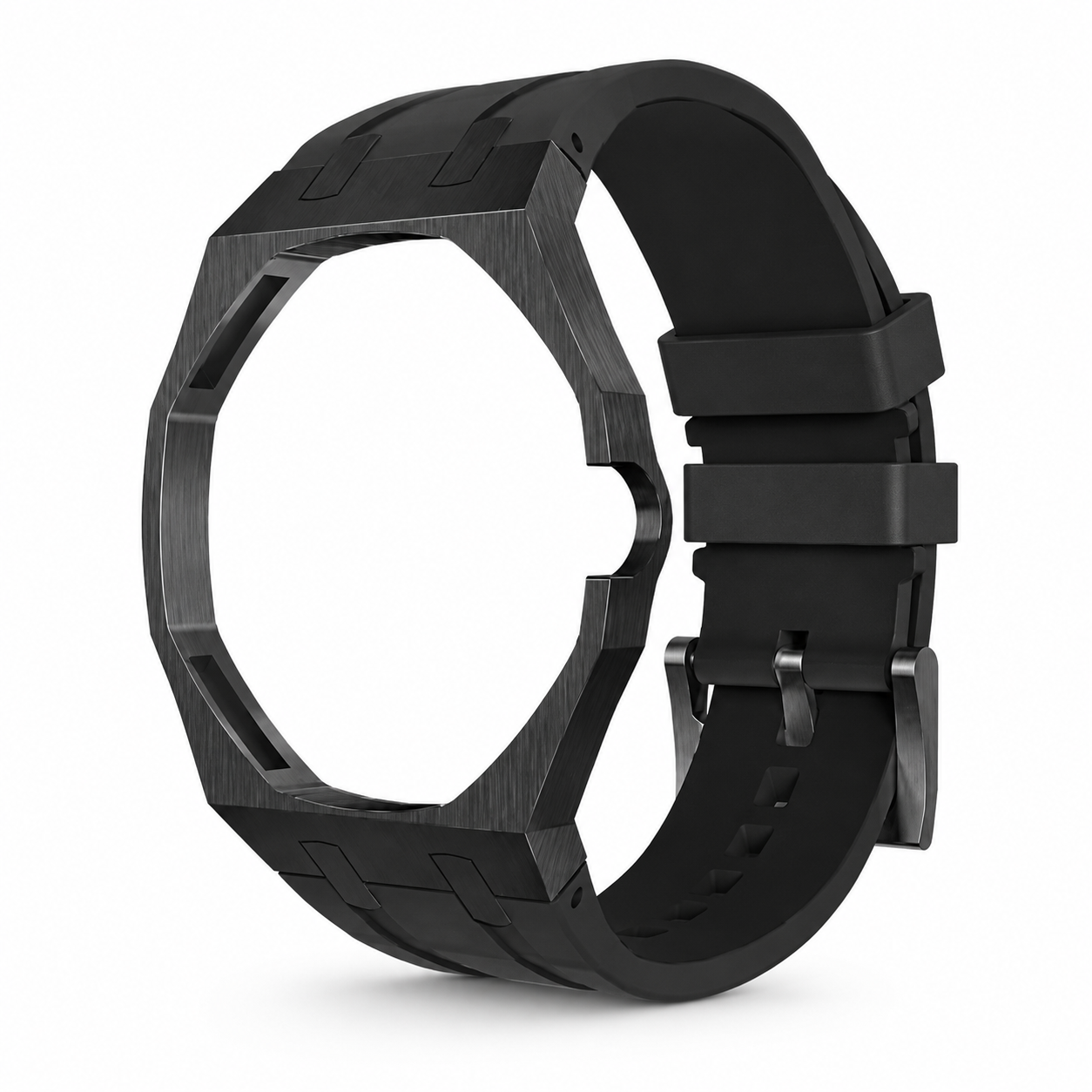 Armband Edelstahlgehäuse kompatibel mit Swatch Royal Pop x AP - Savonnette → Krone bei 3 Uhr - Harz