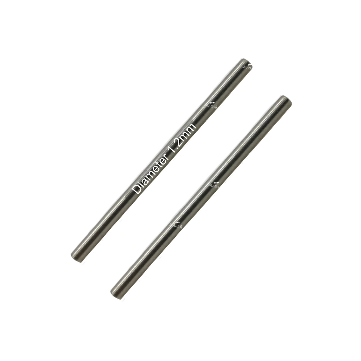 Goupille Ø 1,2mm - Barrette Ronde Pleine pour Bracelet de montre - Inox 316L - 2 Pcs