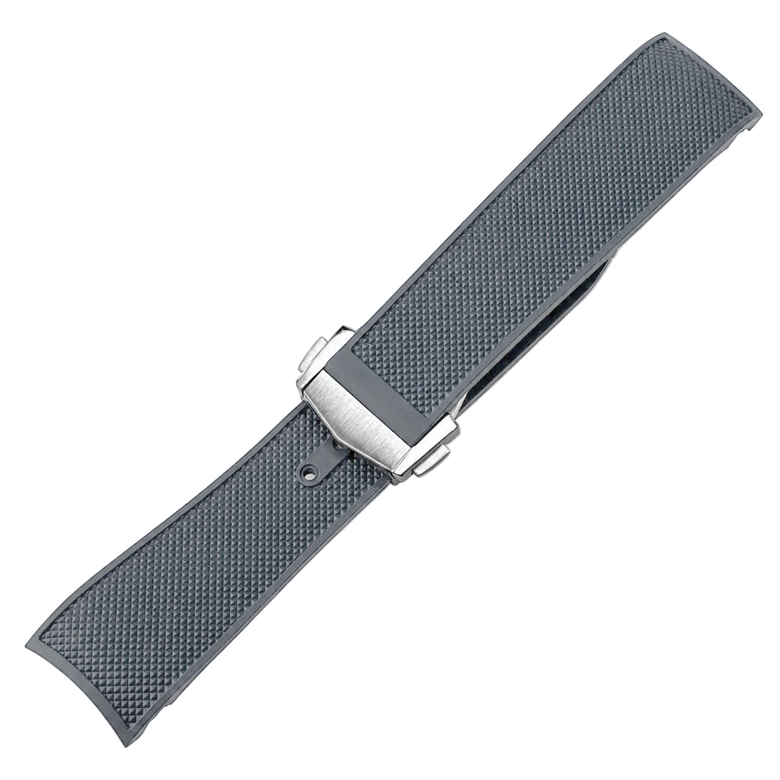FKM Kautschukarmband kompatibel mit Longines Hydroconquest 21mm – Faltschließe / Gebogen