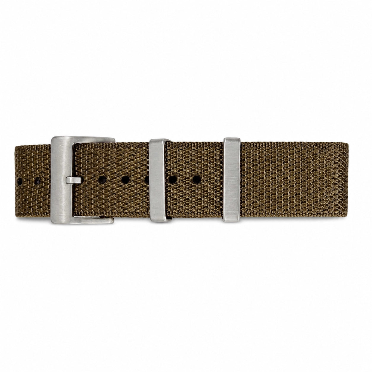 Khaki Sand Nato Bracelet - Braided Nylon 1.6mm / 28.5cm