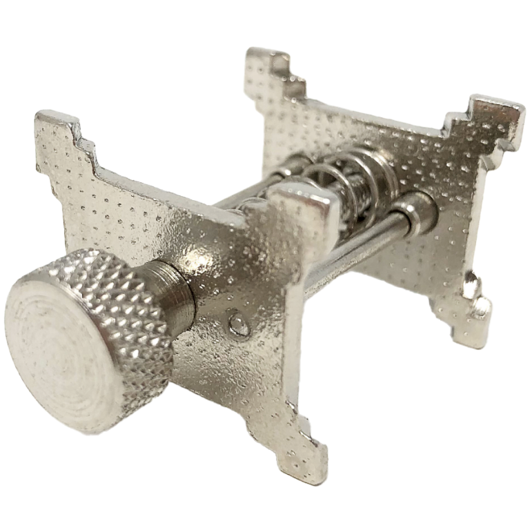 Support, Porte Mouvement pour Montres, Laiton Nickelé - avec 4 côtés utilisables