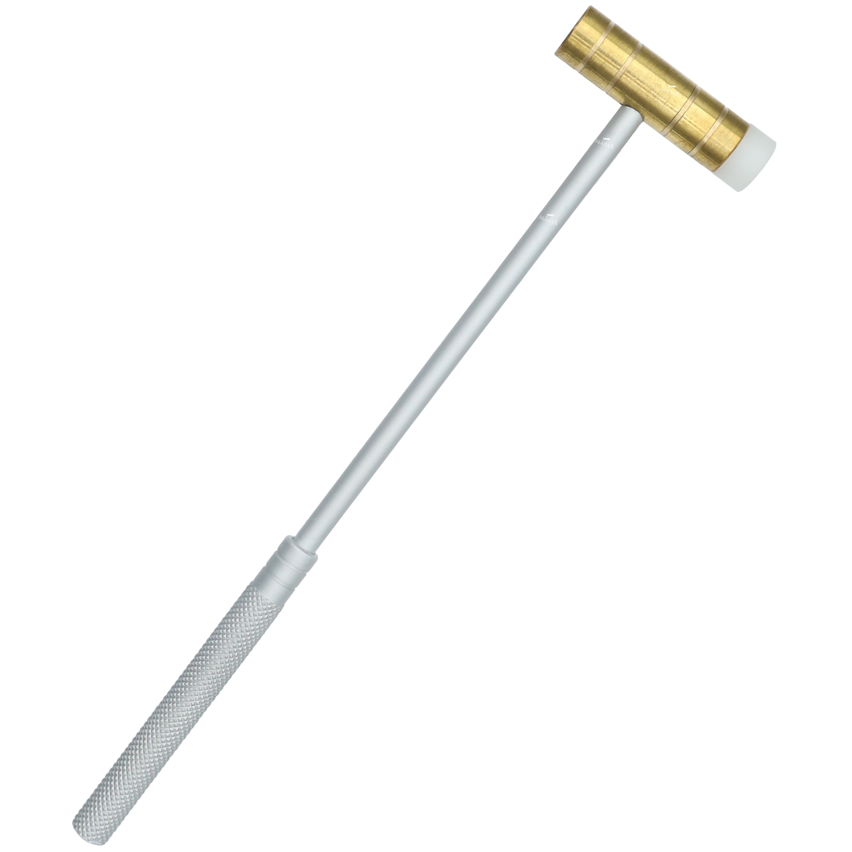 Watchmaker's hammer – Brass and plastic, 55 g (2 oz) x 55 x 14 mm – for shaping and bending metals – 39474
