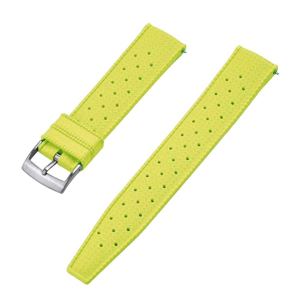 Taucheruhrenarmband aus FKM-Kautschuk – Phosphoreszierend (Leuchtkäfer) – Schnellwechsel / Universell
