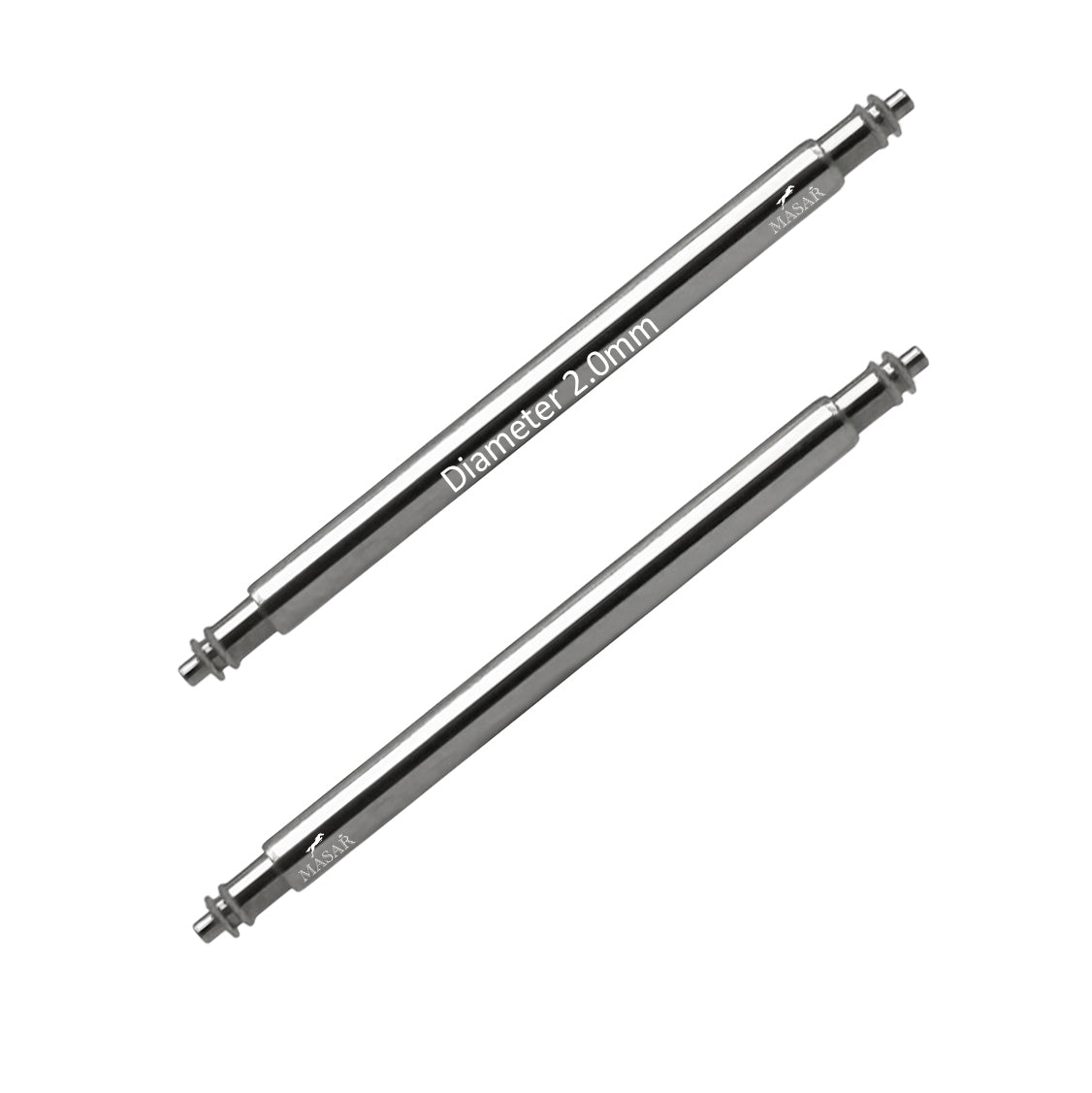 Federstege für Uhrenarmband SLX Ø 2.0 mm – Stab – Stift – Band – Edelstahl 316L – 0.8 mm – 2 Stk