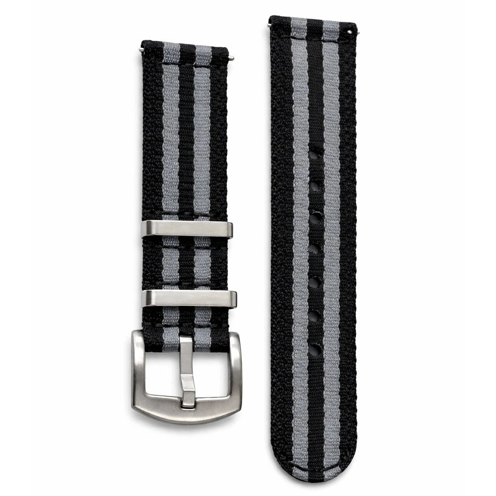 20mm NATO (2-piece) - Black/Grey - Fast - Universal