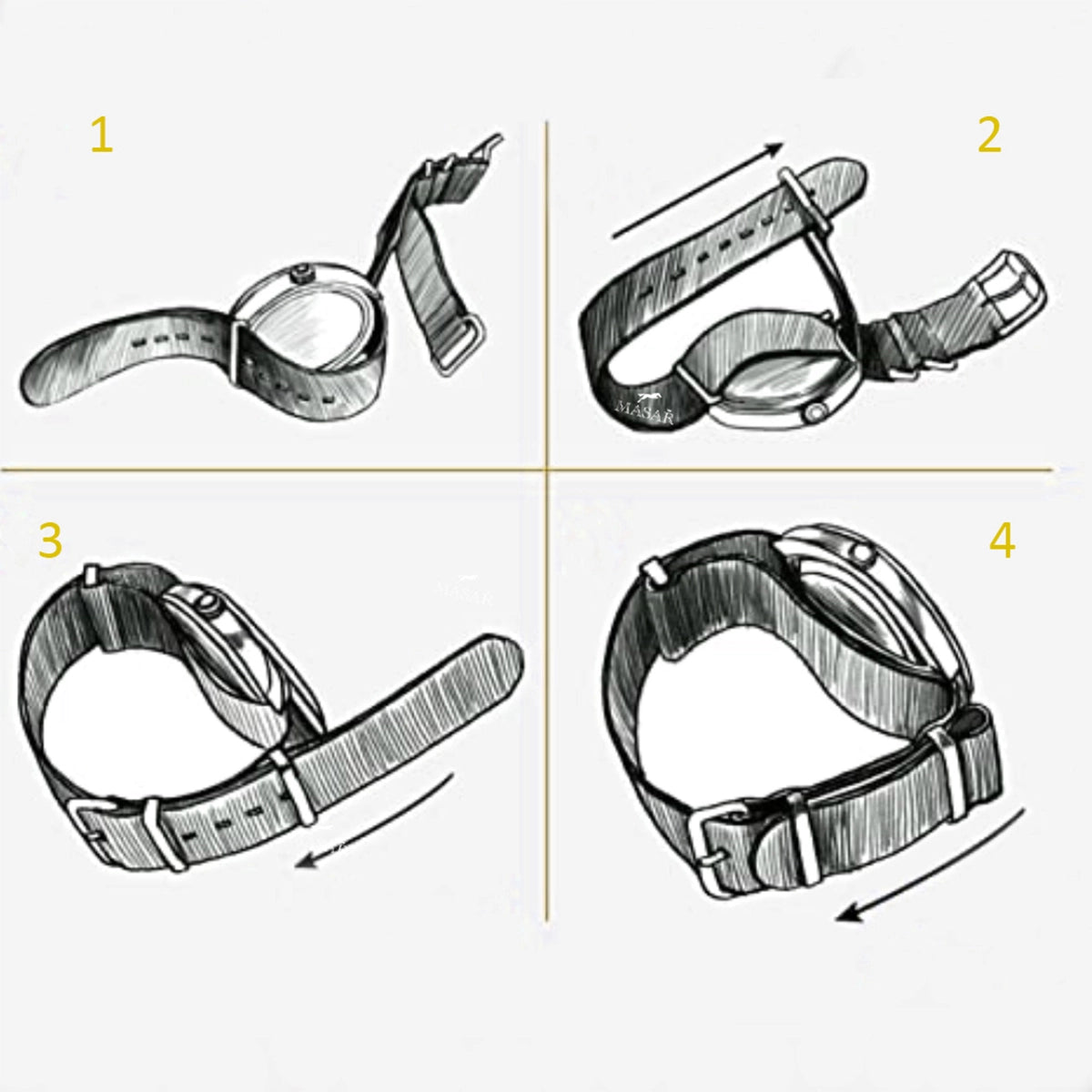 FKM NATO-Uhrenarmband aus Kautschuk – Rot