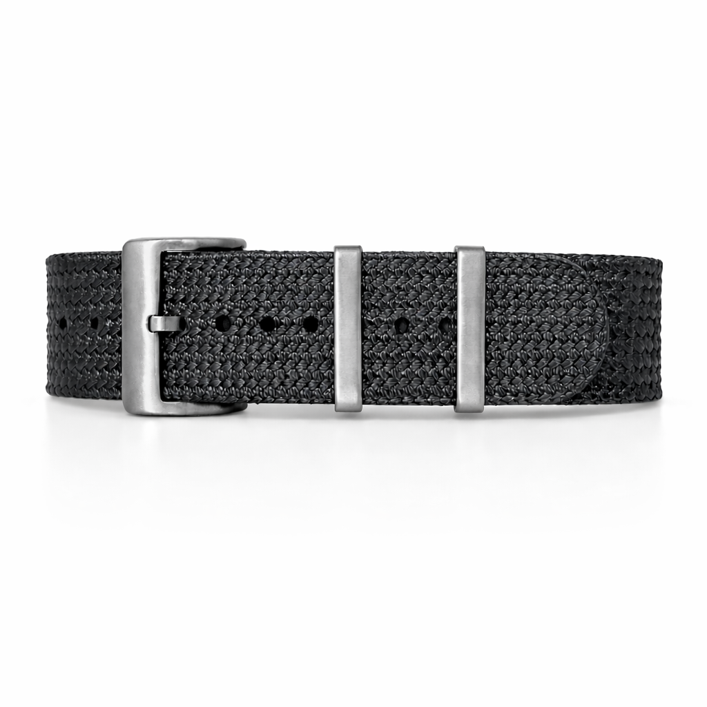 Dunkelgraues Nato-Armband – geflochtenes Nylon 1,4 mm – Seichu-Geflecht