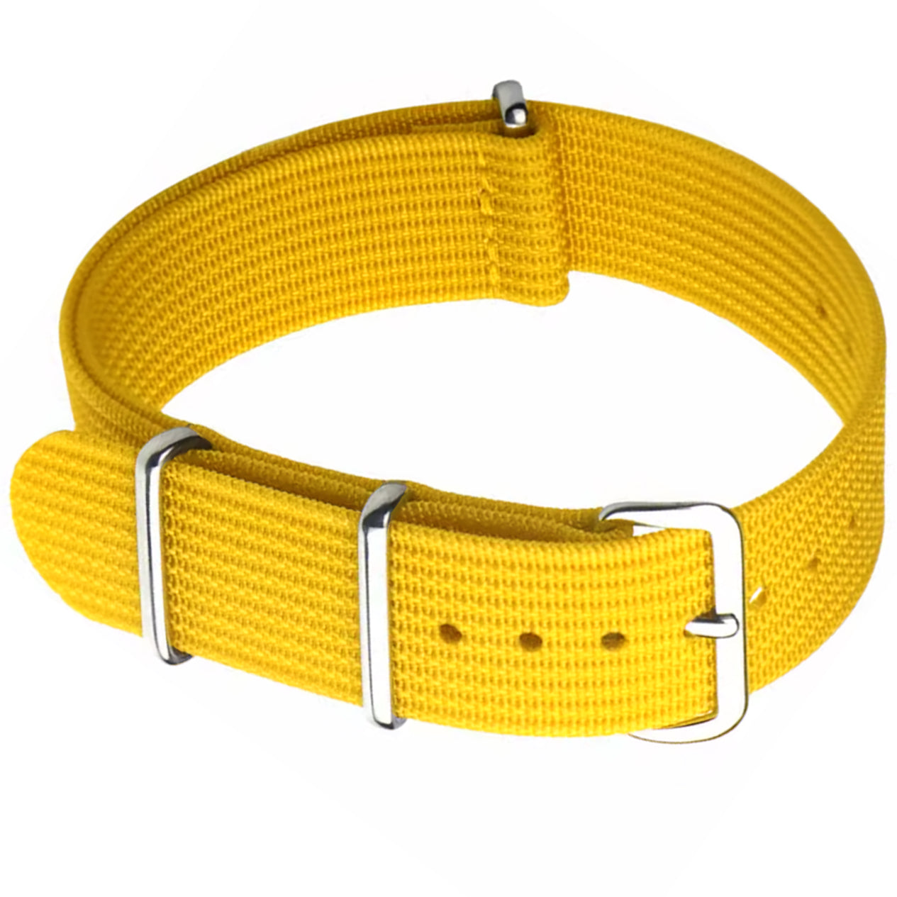 Yellow G10 Hybrid Nylon & Silicone Fabric Nato Watch Strap