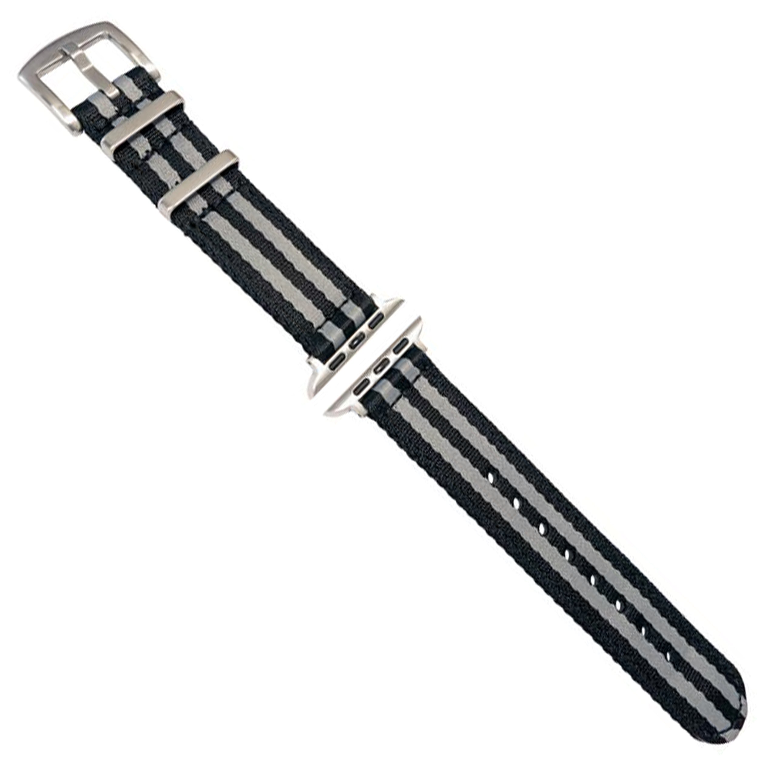 3 Farben – Nato 2 Stück – Uhrenarmband – Kompatibel mit Apple Watch – James Bond 007 – Nylon
