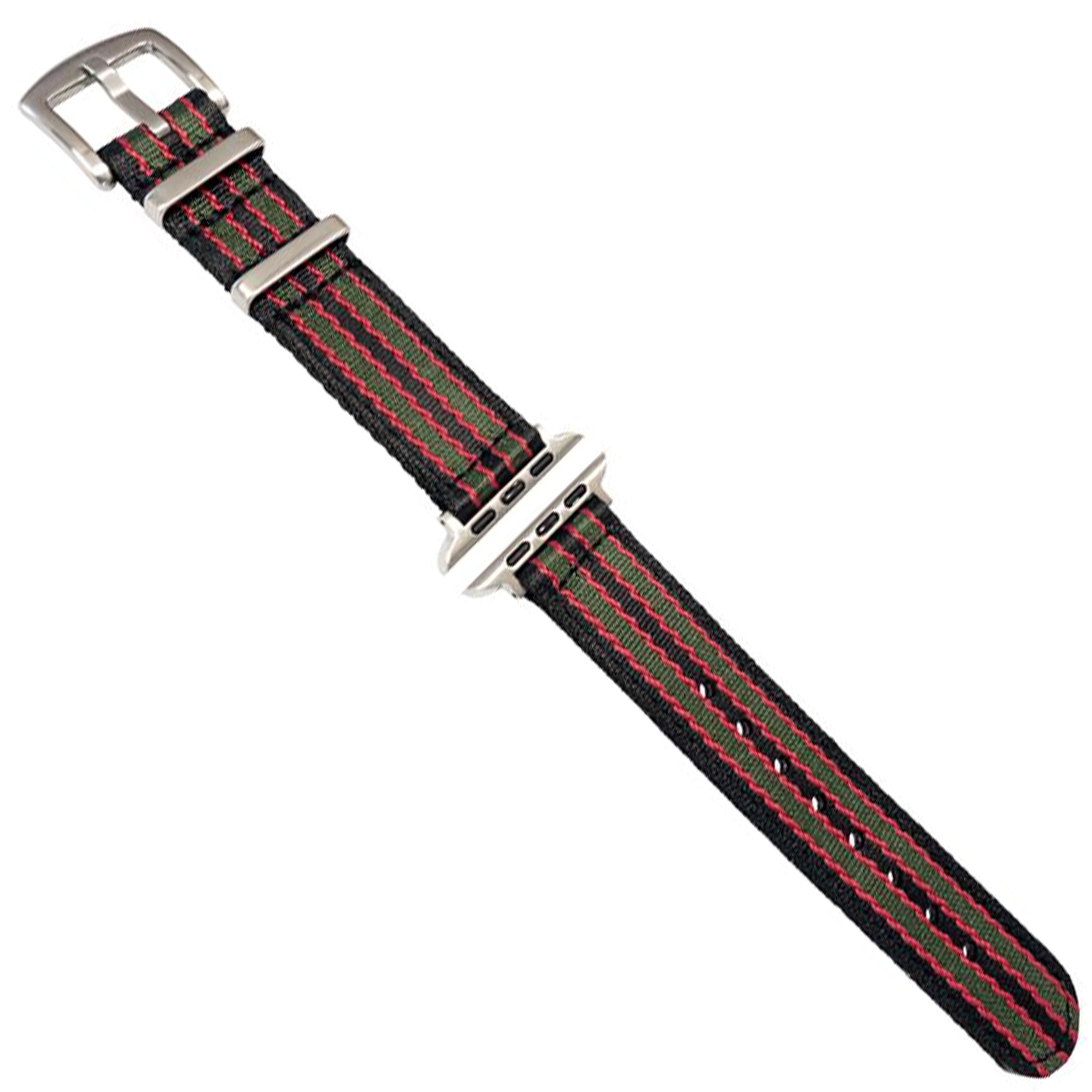 3 Farben – Nato 2 Stück – Uhrenarmband – Kompatibel mit Apple Watch – James Bond 007 – Nylon