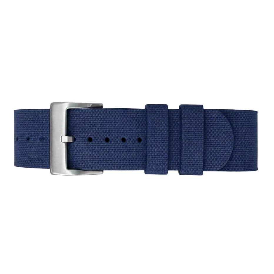 Bracelet de montre en caoutchouc fkm coupe nato de couleur bleu marine