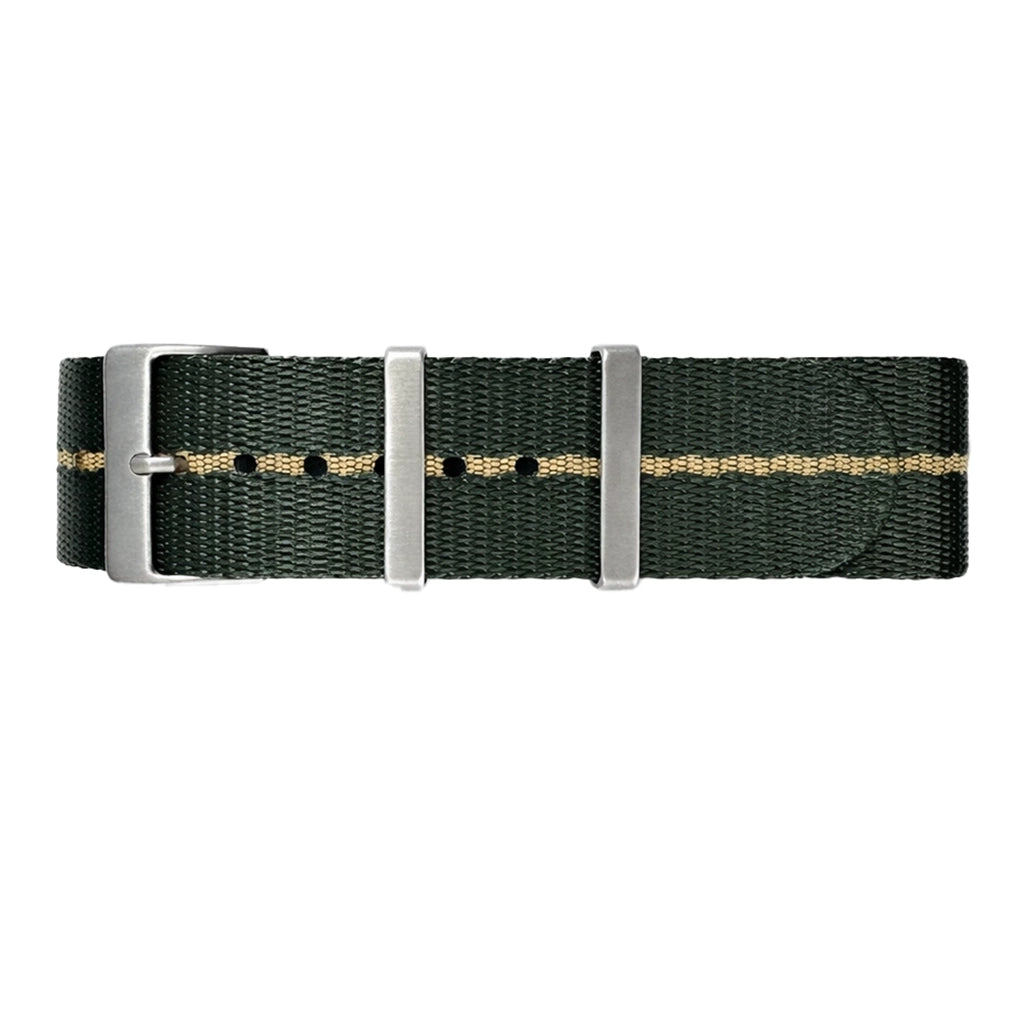 Bracelet de Montre Nato G10 Nylon Vert / Khaki (Sable) - 1 Bande