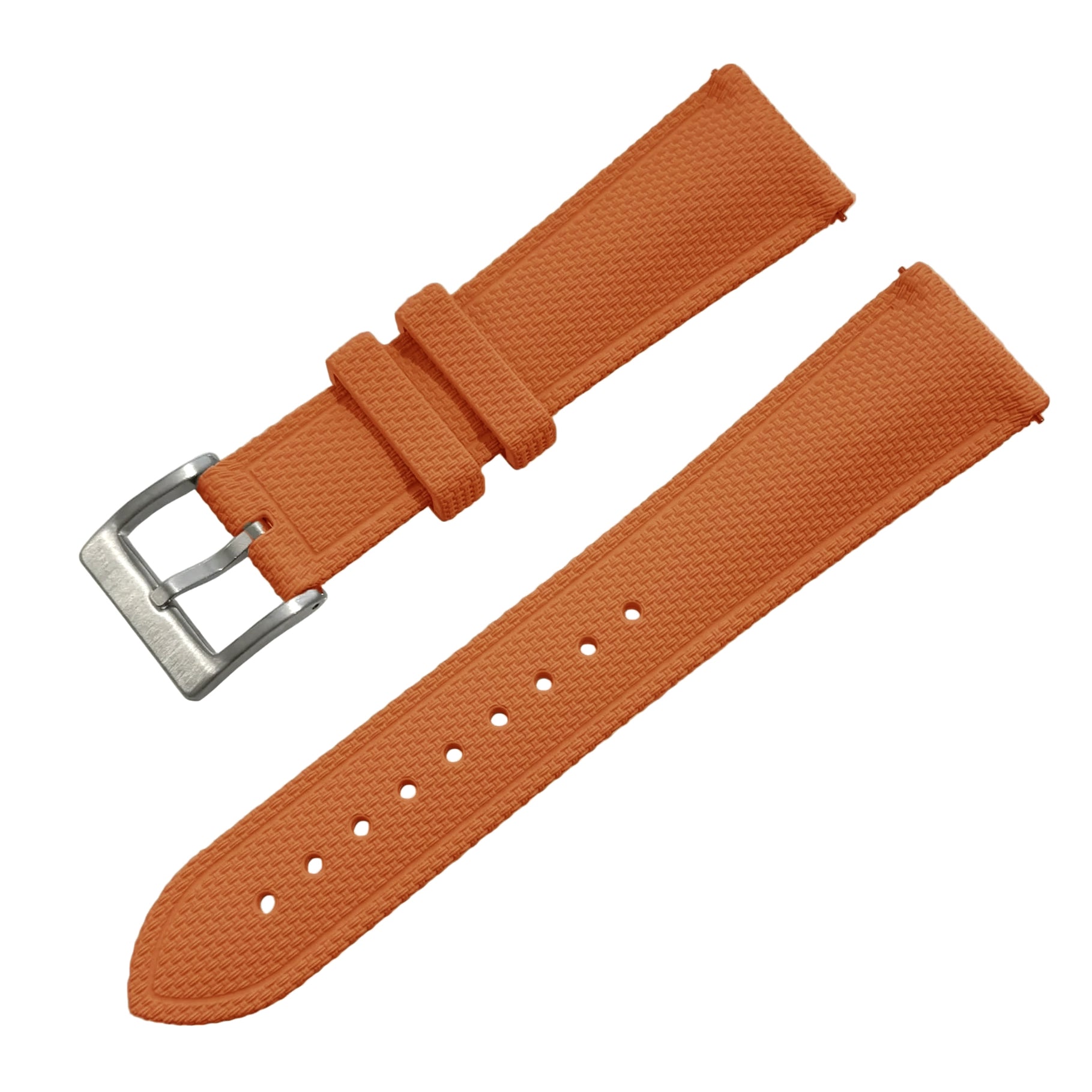 Uhrenarmband FKM-Kautschuk - Segeltuch-Textur - Schnellverschluss - Dornschließe - Universal