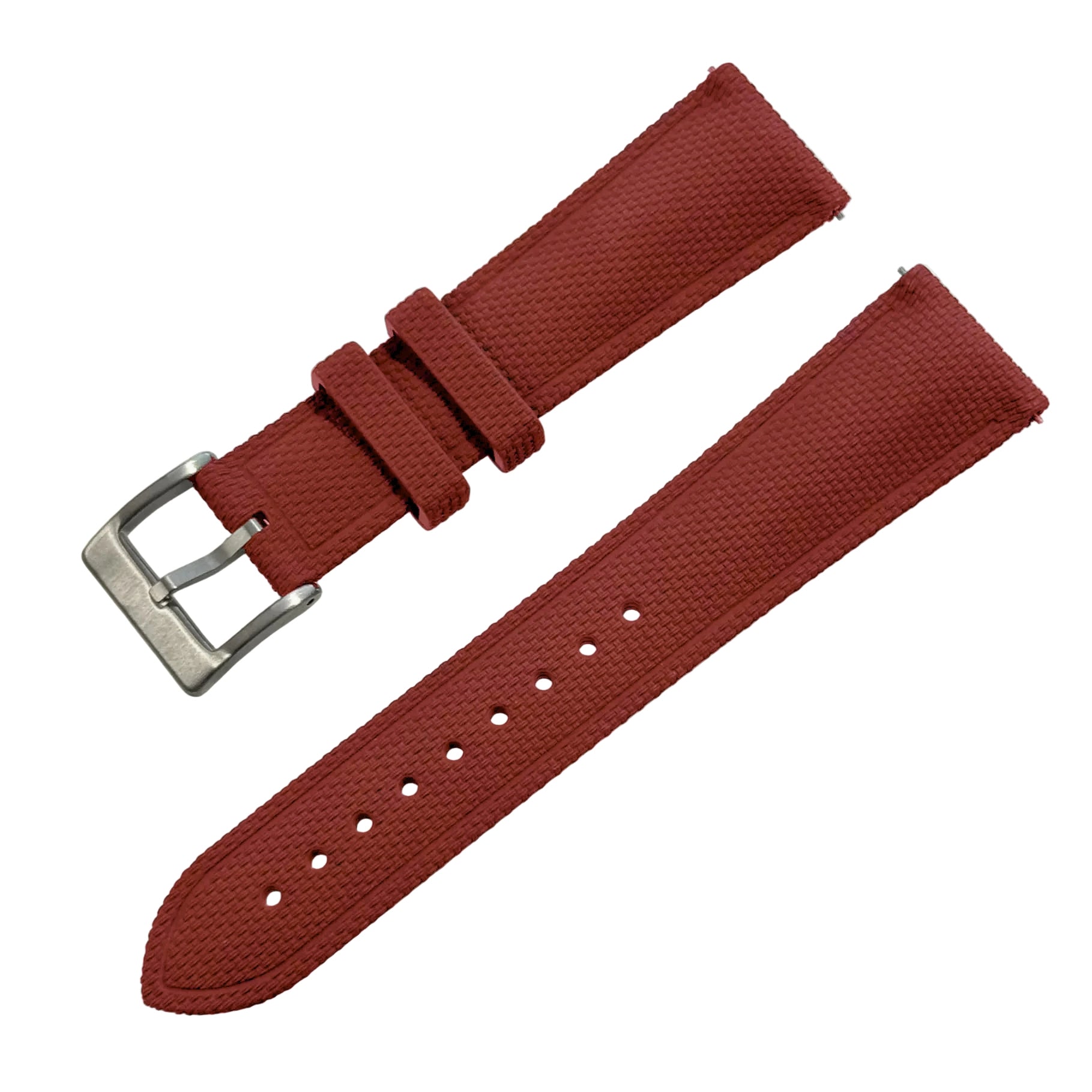 Uhrenarmband FKM-Kautschuk - Segeltuch-Textur - Schnellverschluss - Dornschließe - Universal