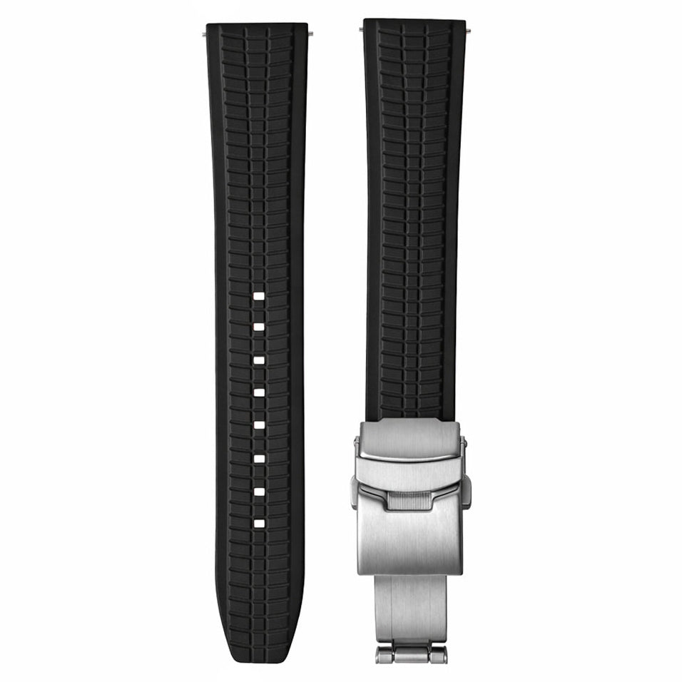 FKM Rubber Watch Strap - Waffle Pattern - Quick Release / Universal