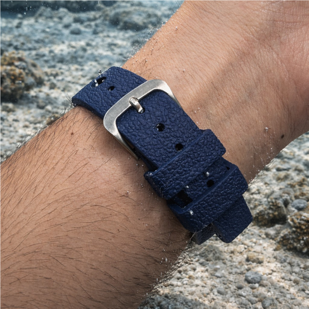 Bracelet de montre Caoutchouc FKM vulcanisé - Rallye Perforé / Rapide - Universel