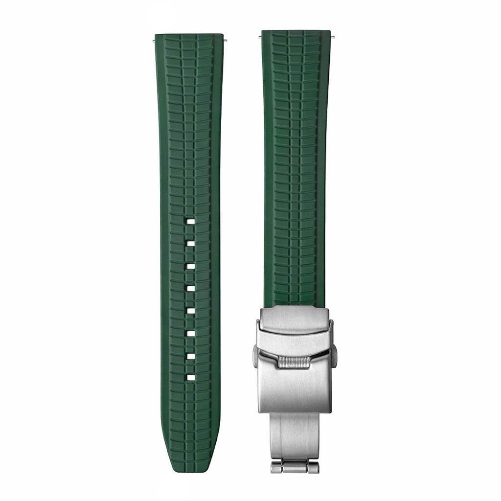 Uhrenarmband aus vulkanisiertem FKM-Kautschuk – geprägtes Muster – Schnellverschluss/Universal