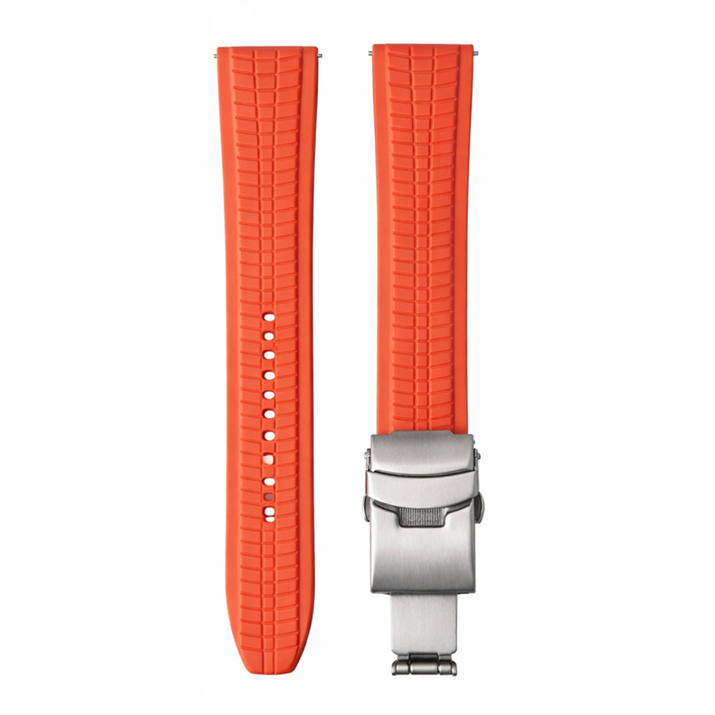 Uhrenarmband aus vulkanisiertem FKM-Kautschuk – geprägtes Muster – Schnellverschluss/Universal