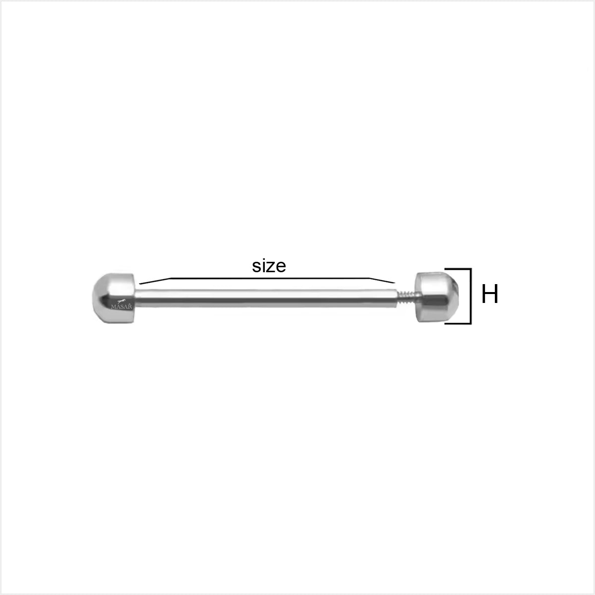 Barres à Vis - Diamètre 1,2mm, Tête H Ø 3,7mm - Fixation pour bracelet de montre - Argent - 2 Pcs
