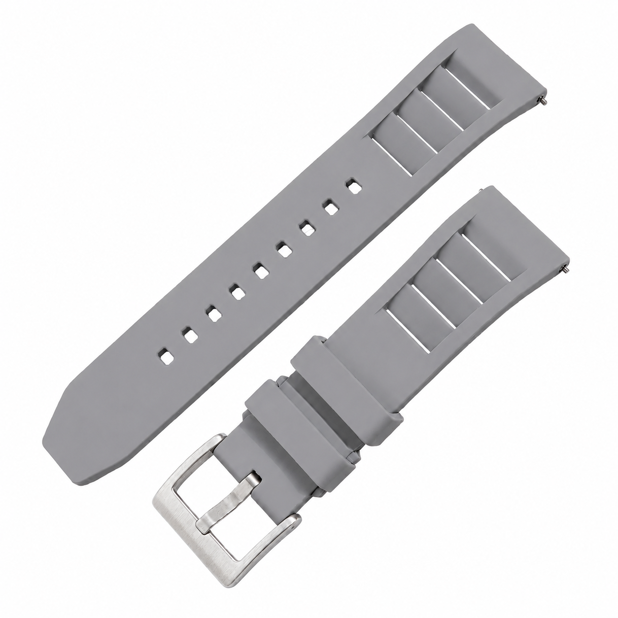 bracelet de montre en caoutchouc fkm gris
