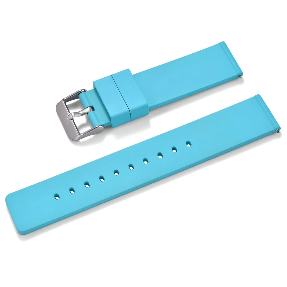 Smooth FKM Rubber Watch Strap - Quick Release - Universal