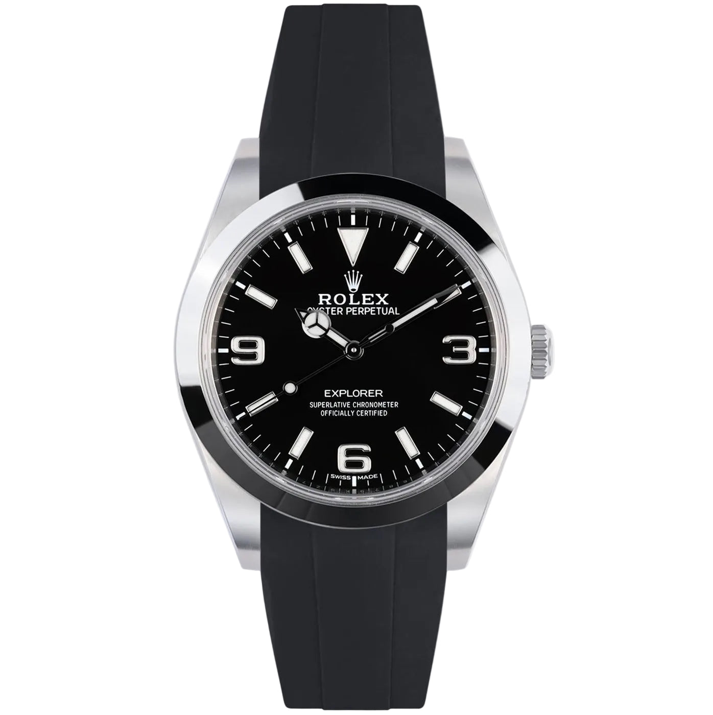 FKM Rubber strap compatible with Rolex Explorer 214270