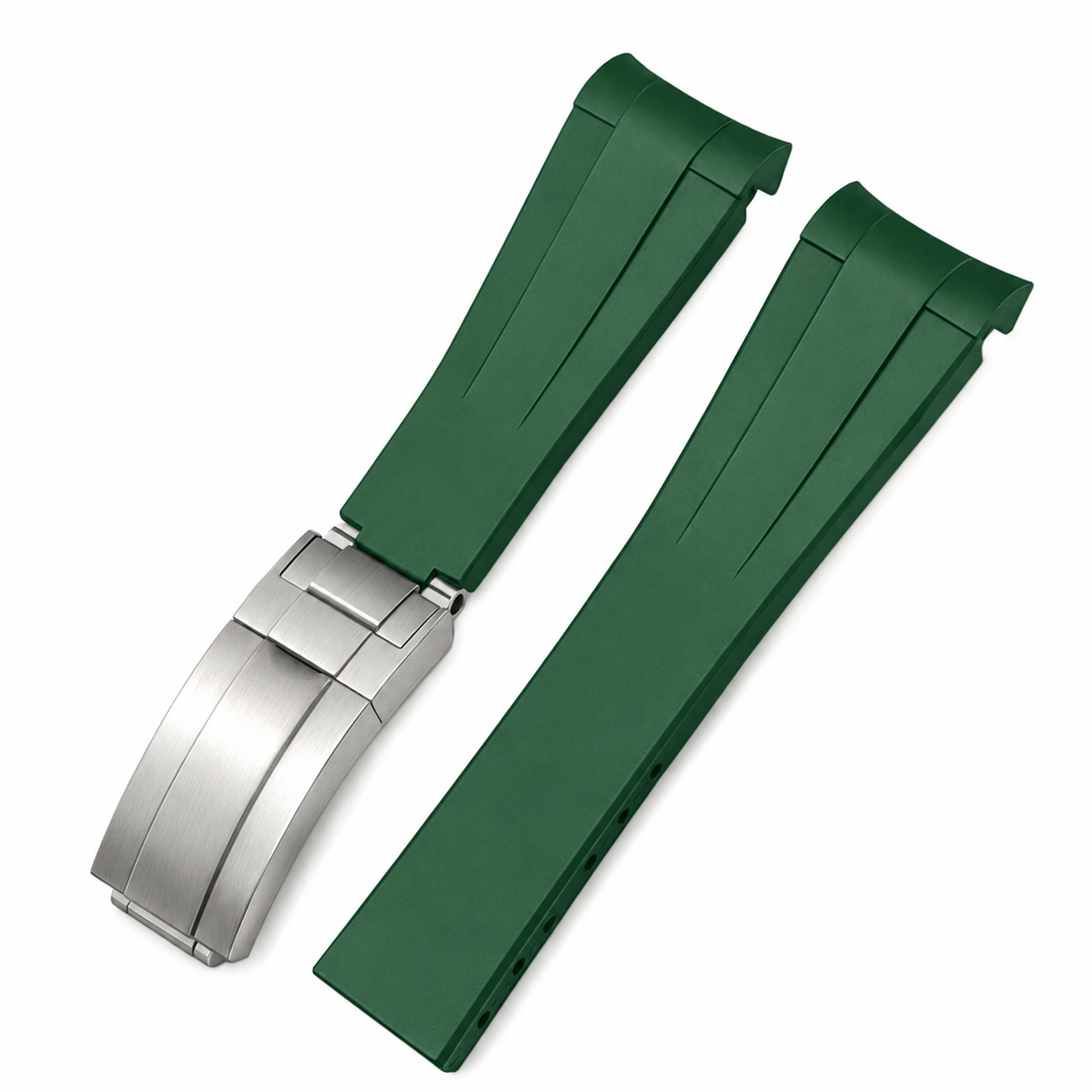 Bracelet en Caoutchouc pour Seiko 5 GMT - 22mm Incurvé - Boucle Déployante