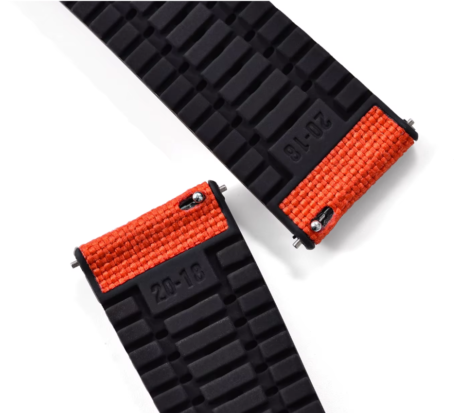 Bracelet de montre Hybride Tissu Performance / Silicone - Rapide - Universel