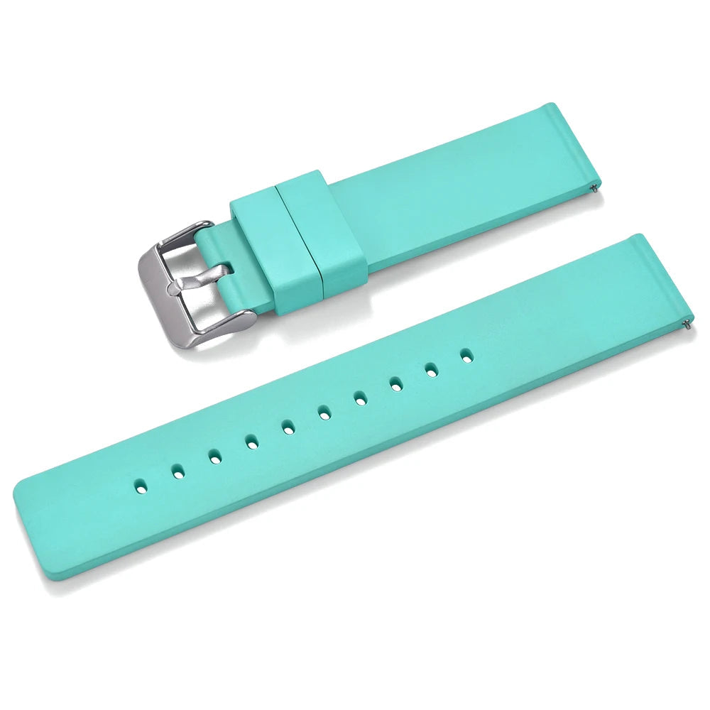 Smooth FKM Rubber Watch Strap - Quick Release - Universal