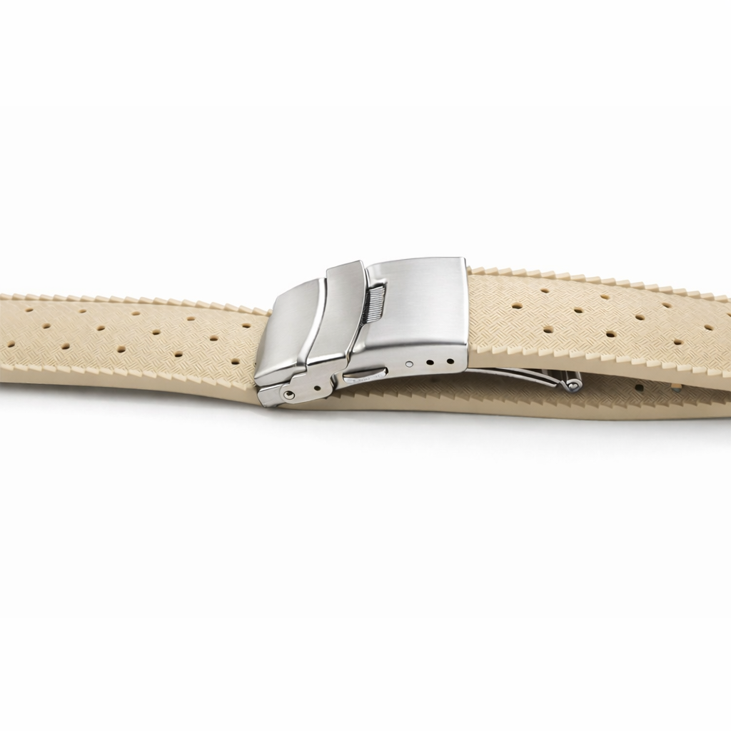 Bracelet Montre Tropical en Caoutchouc FKM / Boucle Déployante – Libération Rapide - CTS - Universel