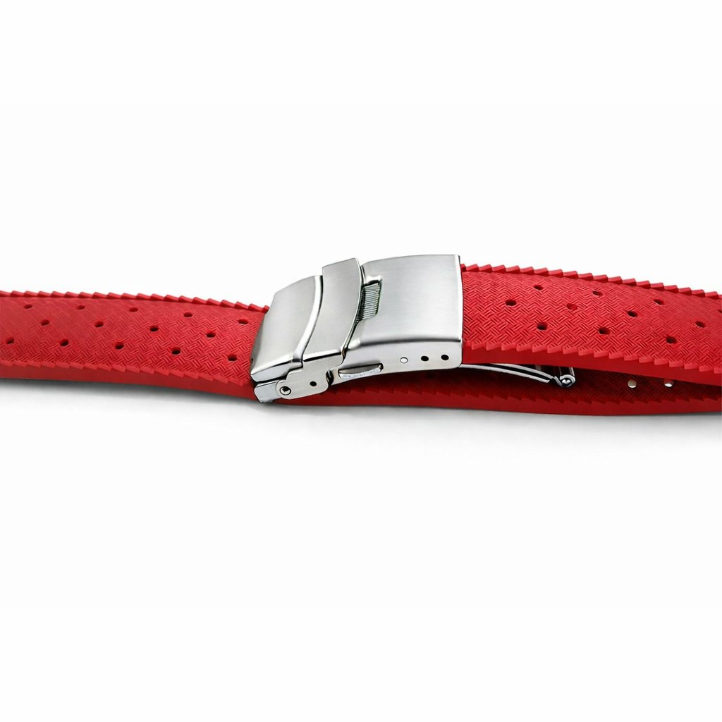 Uhrenarmband aus FKM-Kautschuk / Faltschließe - Schnell - Universal