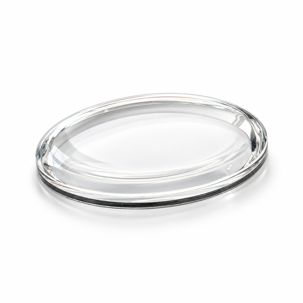 Verre de Montre Swiss Acrylique Bombé / Bague Chrome 0,90mm ATC – Dôme - T 2,0mm - Ø 27,0mm à 35,2mm - 1 Pc