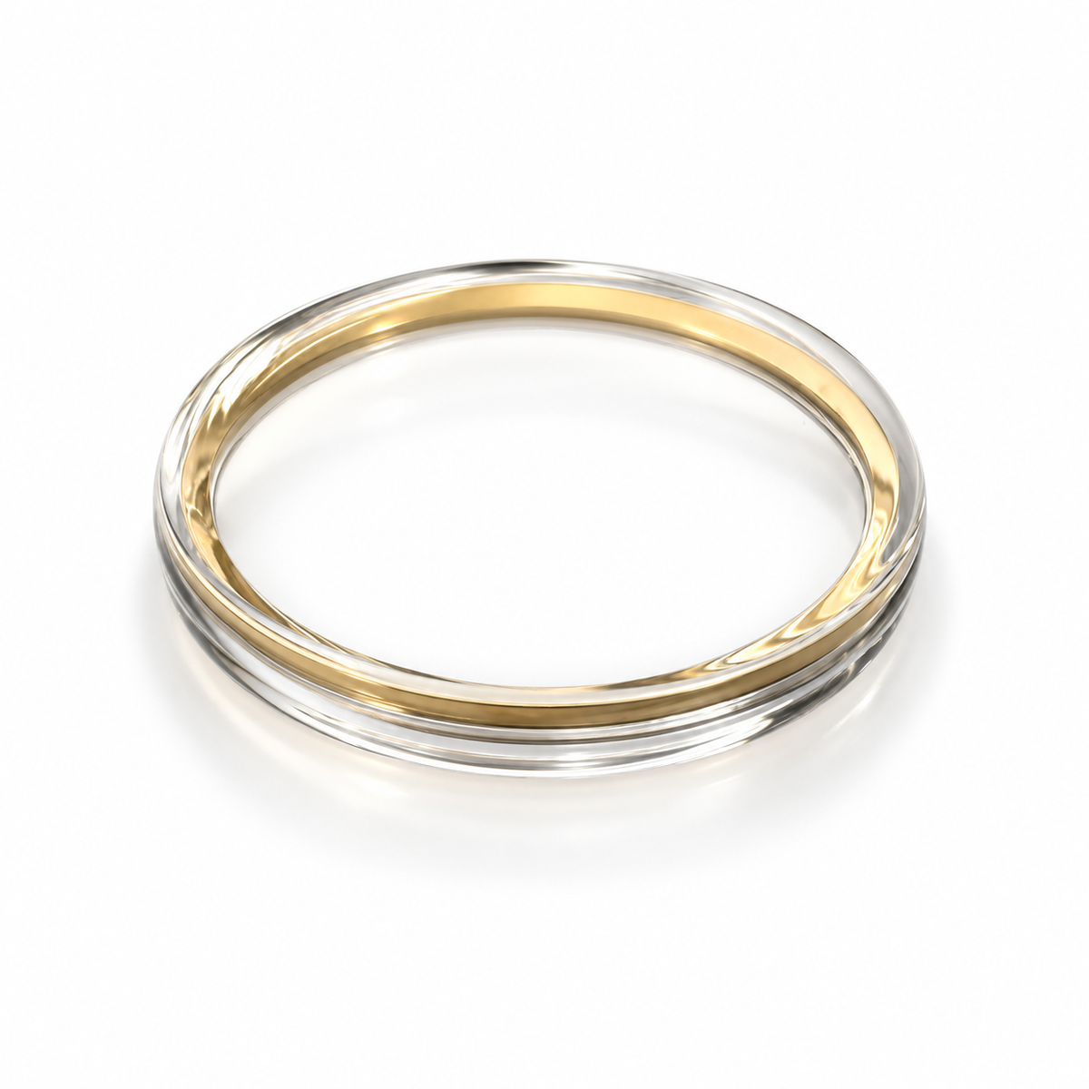 Verre de Montre Swiss Acrylique Bombé / Bague Or 0,90mm ATG – Dôme - T 2,0mm - Ø 27,0mm à 35,2mm - 1 Pc