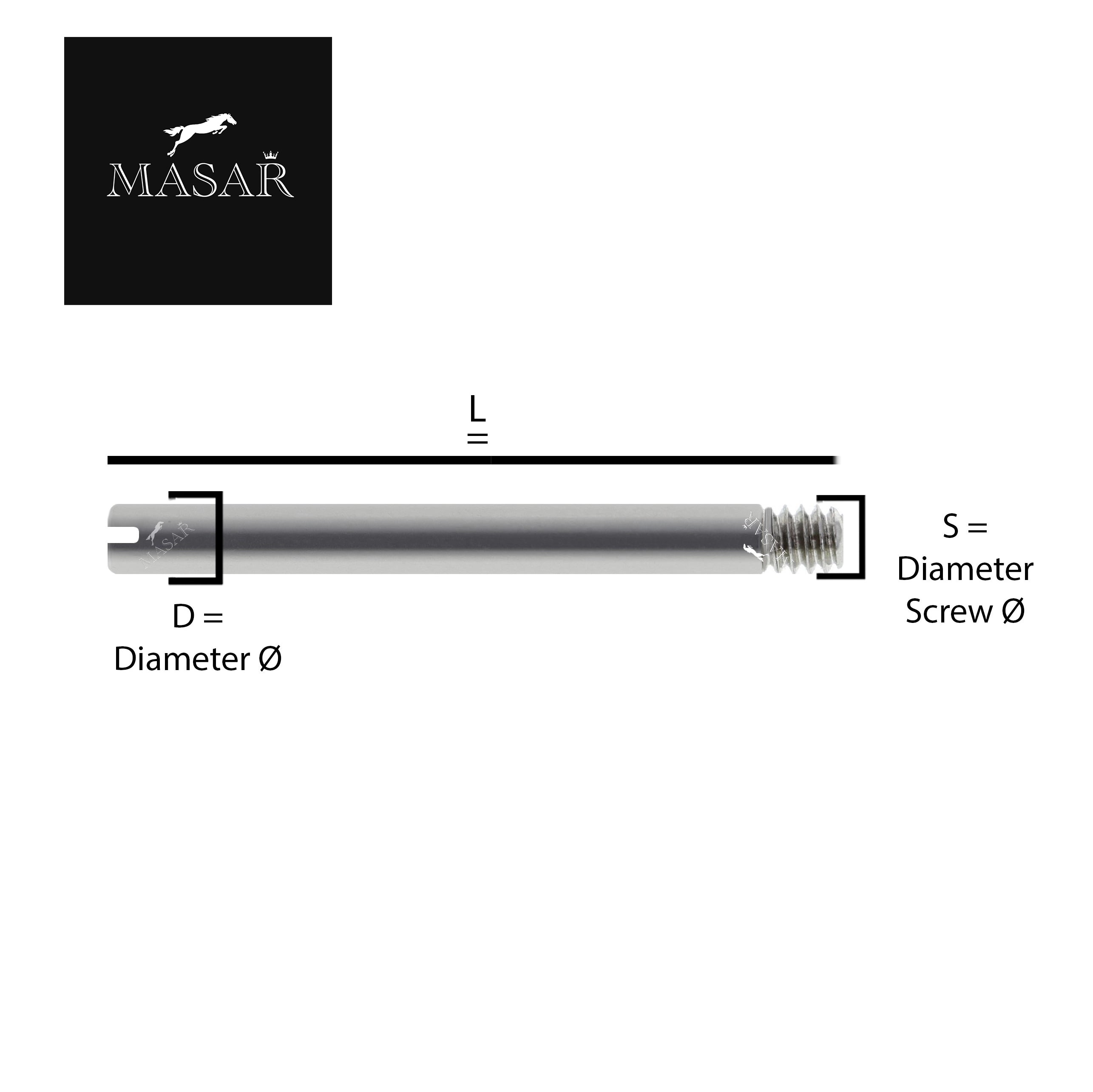 Watch band repair screw, metal, steel