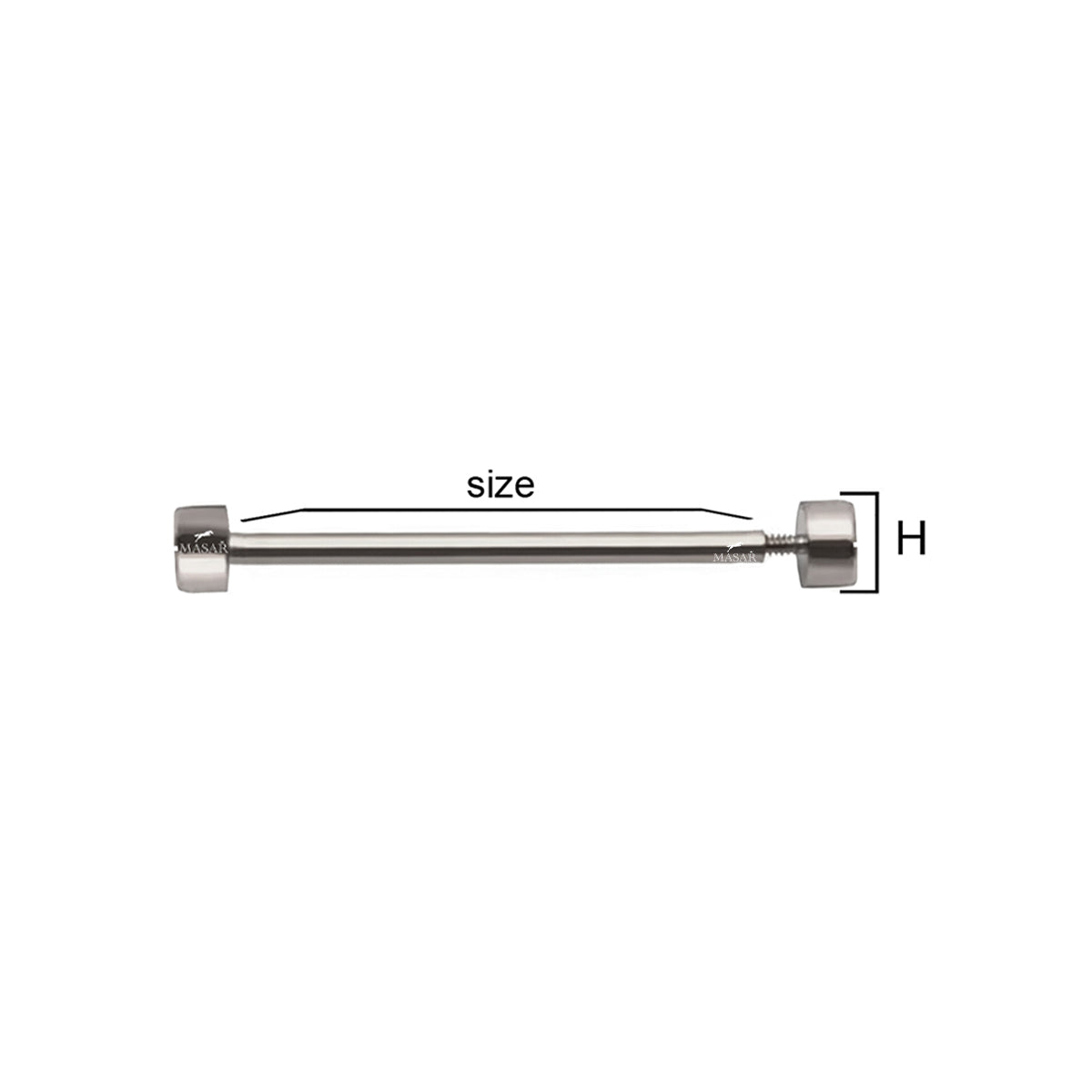 Screw Bars - Watch Strap Fastener - Diameter 1.5mm - Flat Head H Ø 3.5mm - Silver - 2 Pcs