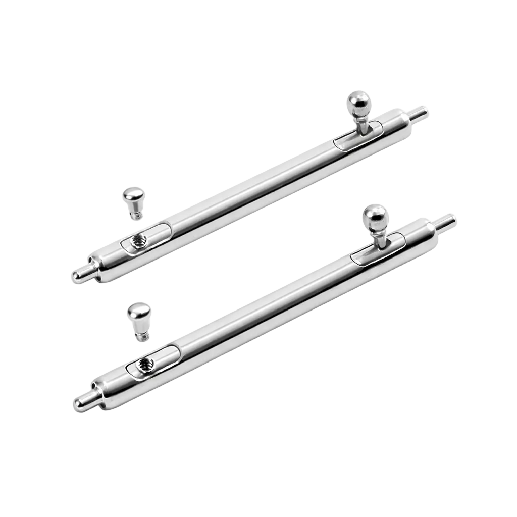Barrette à ressort double avec embout à vis