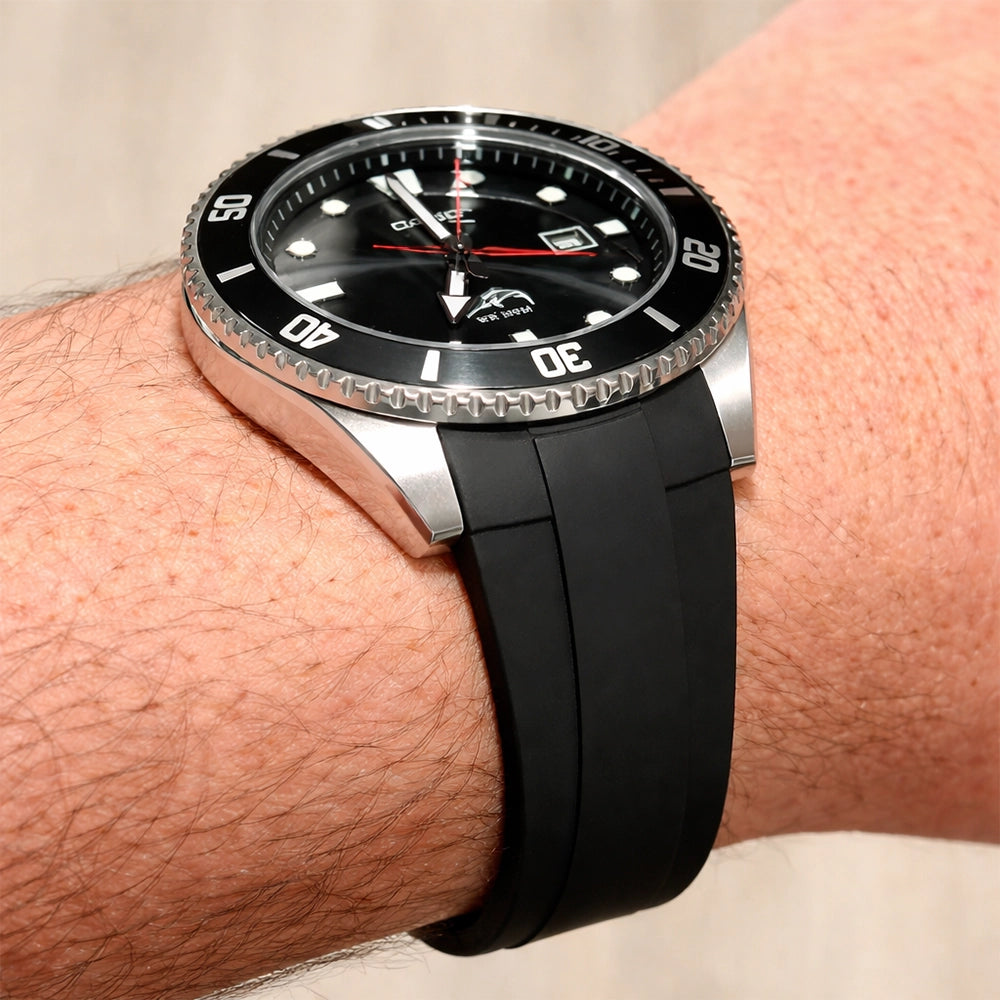 Armbänder aus Gummi für Casio Duro MDV-106 und MDV-107 – Faltschließe