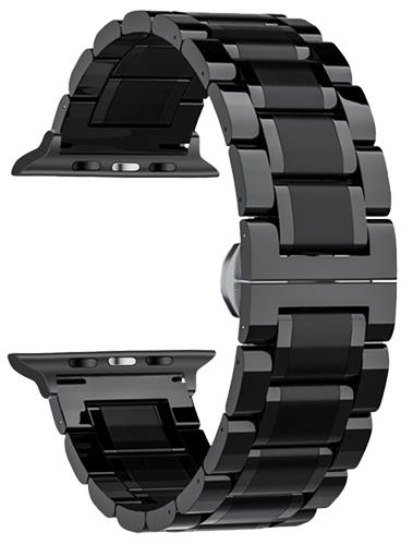 6 Farben – Uhrenarmband – Kompatibel mit Apple Watch – 3-reihige Edelstahlglieder