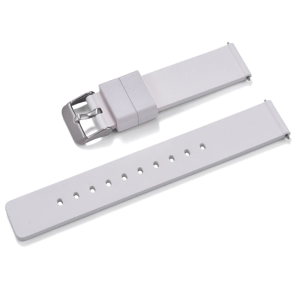 Smooth FKM Rubber Watch Strap - Quick Release - Universal