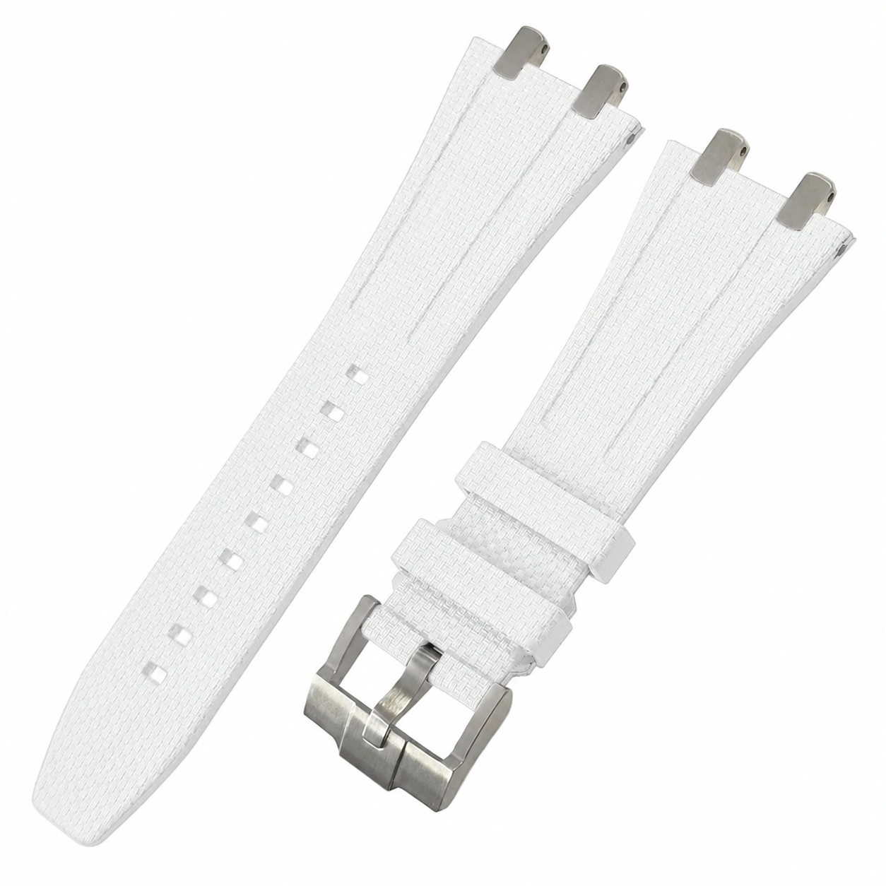 Bracelet en Caoutchouc FKM Compatible avec AP Royal Oak 15400, 15500, 15510, 26331, 26239 et 26240 - Boucle Ardillon