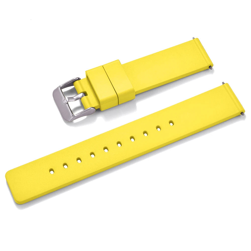 Smooth FKM Rubber Watch Strap - Quick Release - Universal