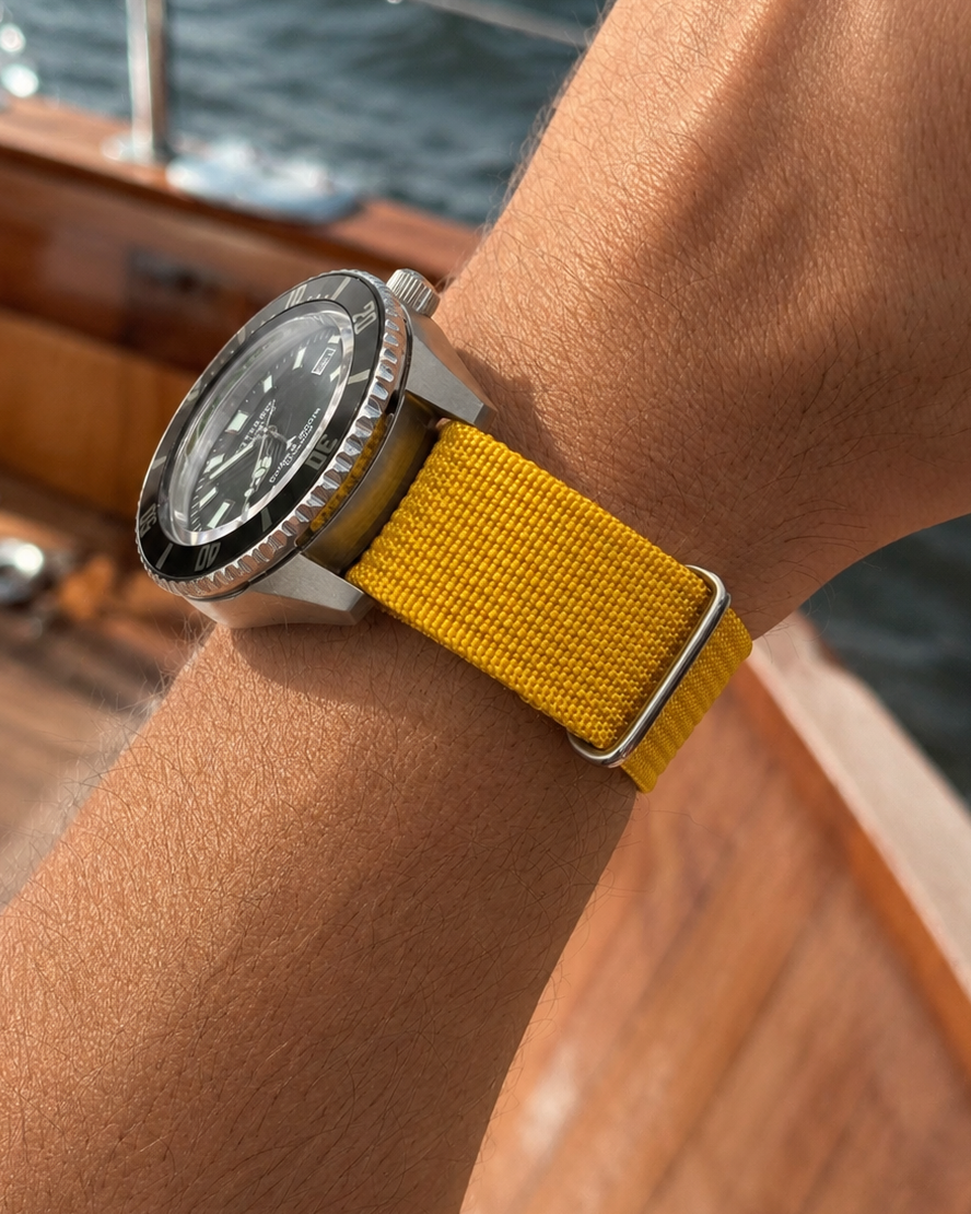 Mustard Yellow NATO - Hybrid Nylon/Silicone Fabric