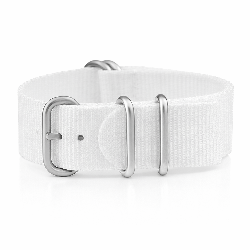 ZULU Nylon Braun/Satin - Herren Uhrenarmband - Steif und Dick 2mm