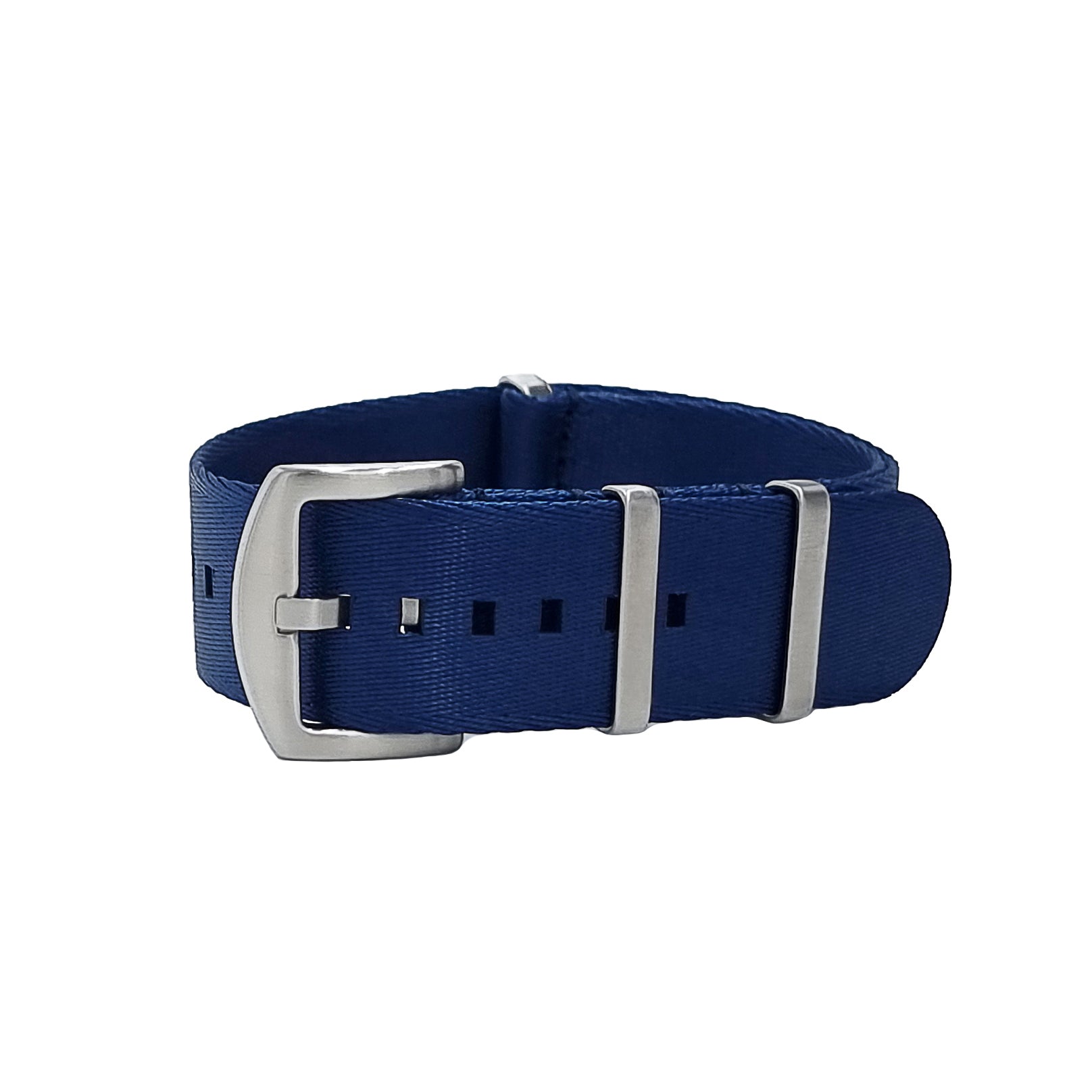 Bracelet de Montre NATO Nylon Bleu / Boucle Satin - Souple – Homme