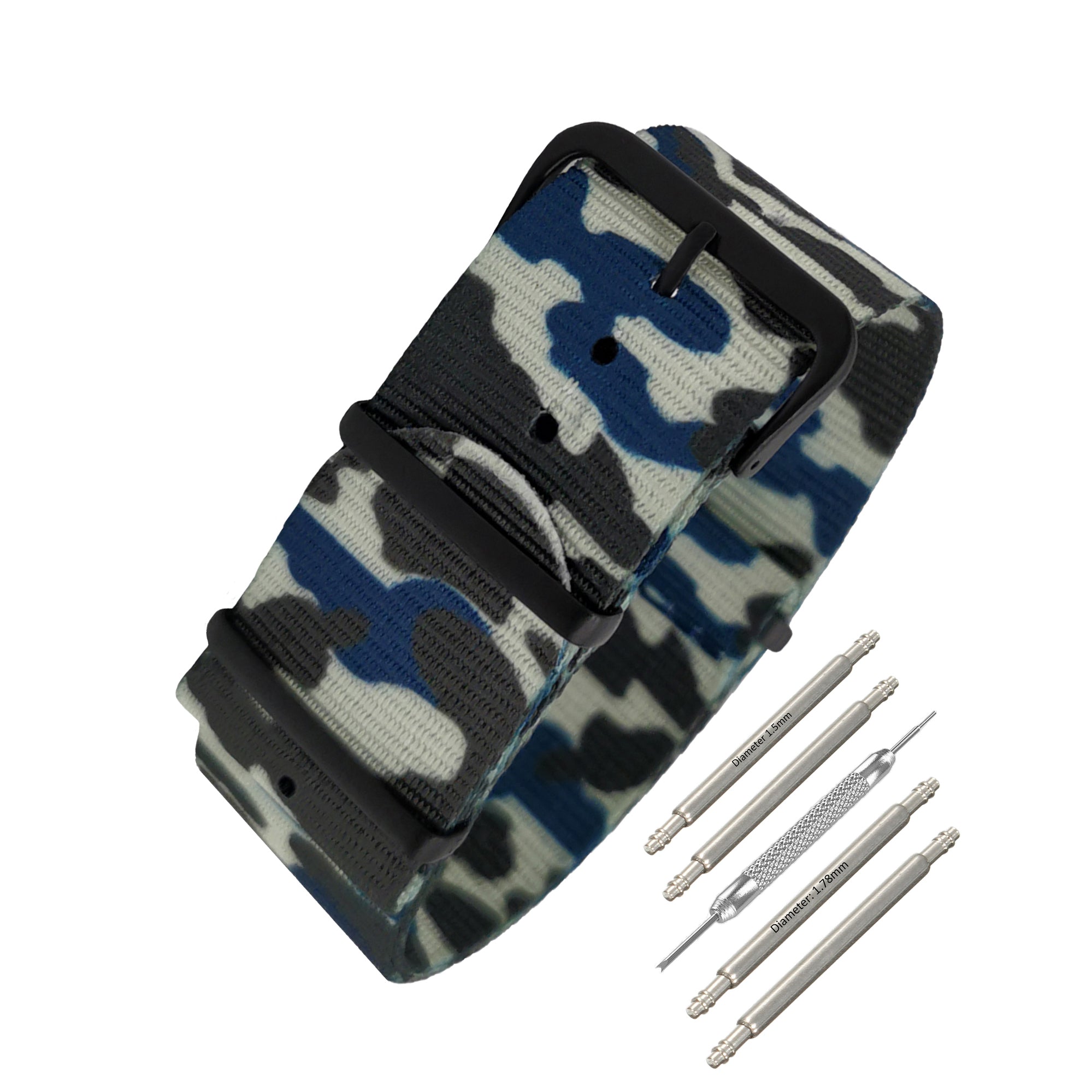 bracelet-montre-camouflage-bleu
