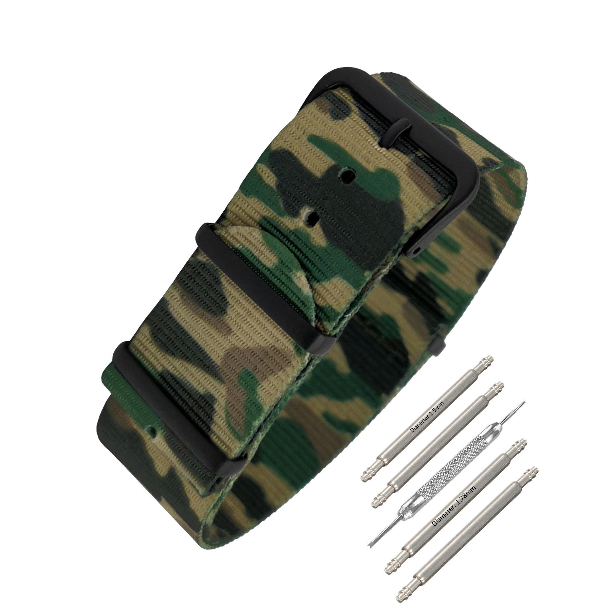 bracelet-montre-armée-française-nato-camouflage-vert