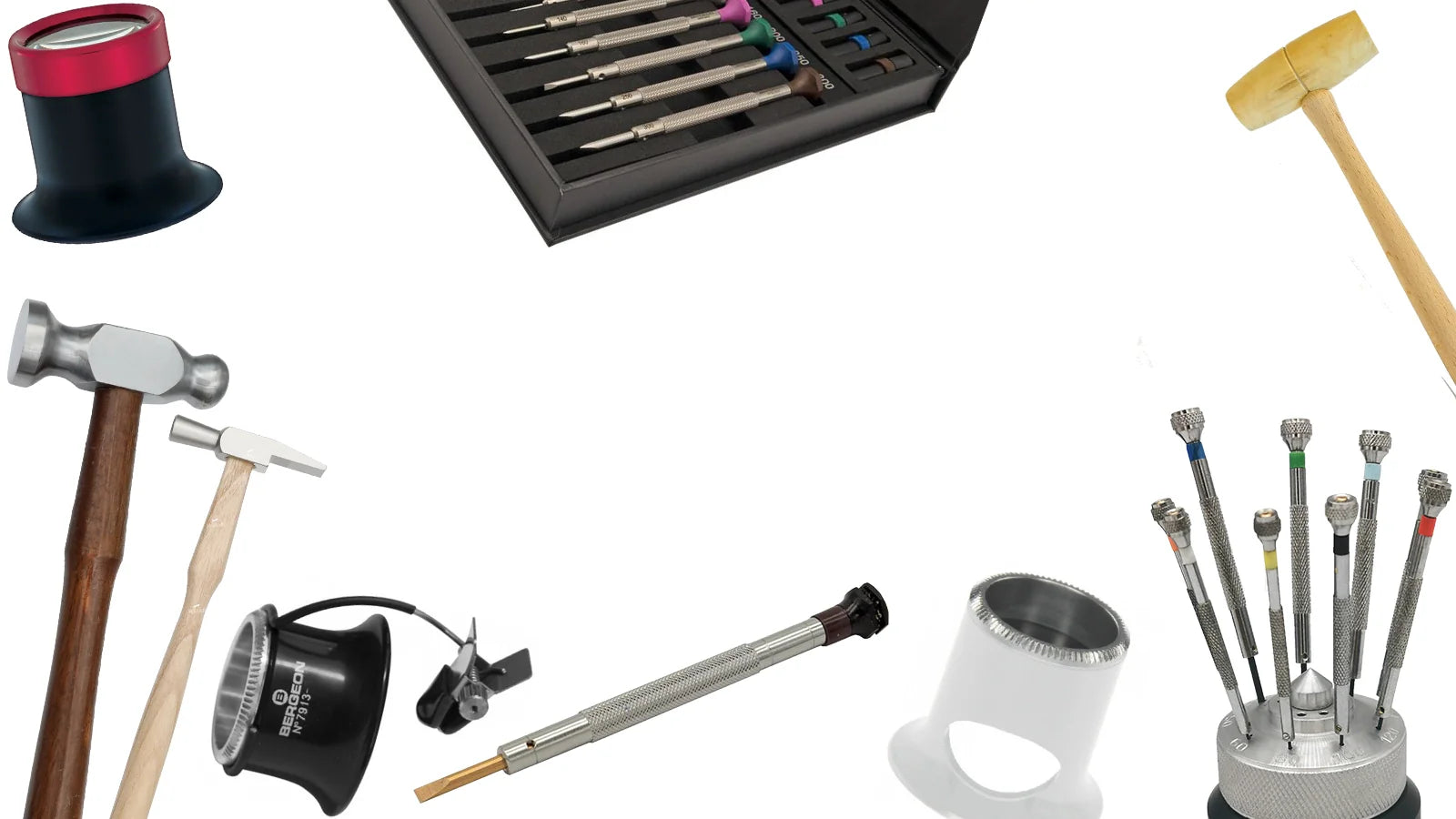 Outils Horlogers - Marteaux - Tournevis - Loupes