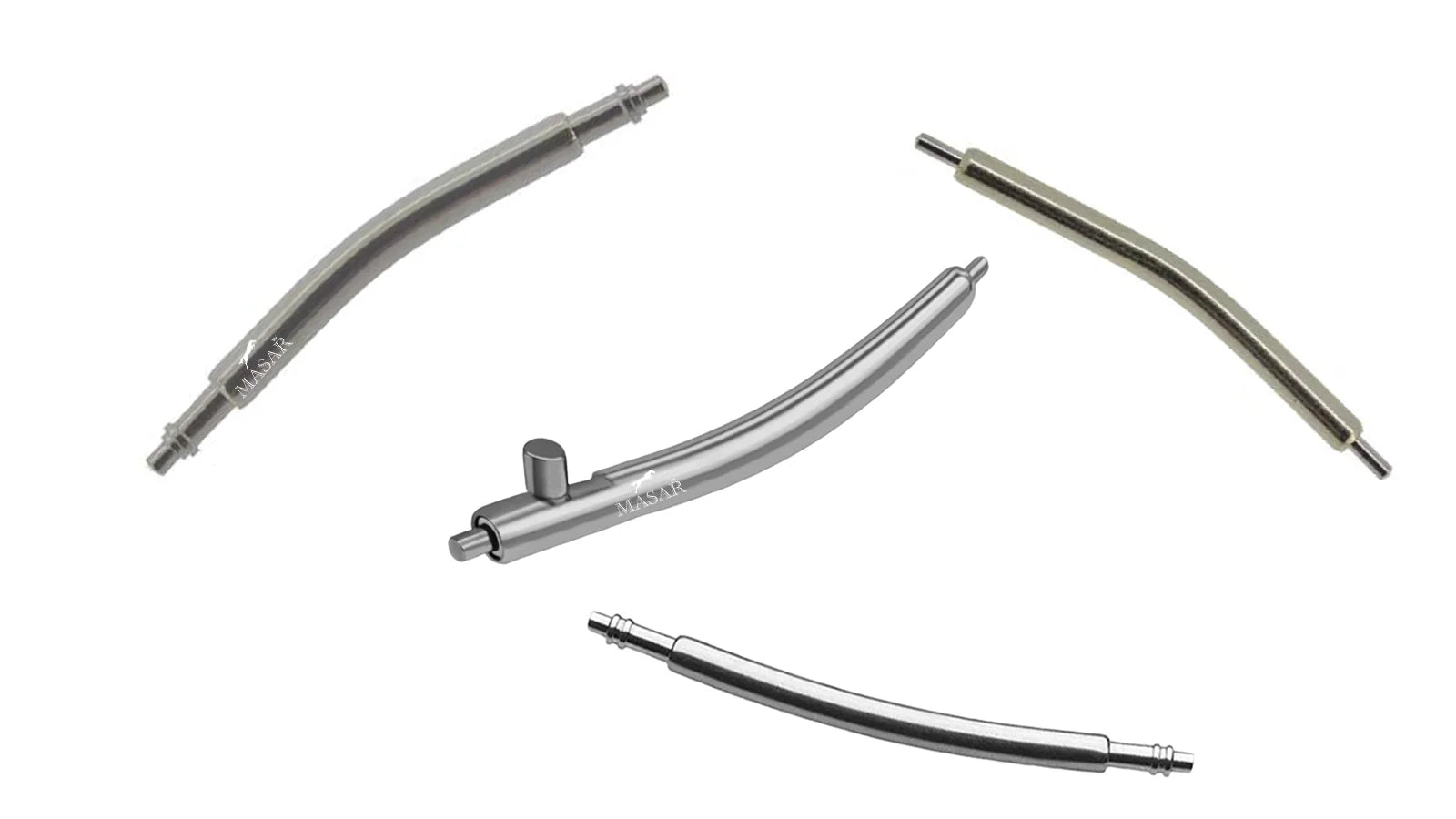 Barrettes / Pompes - 
Barres à ressort courbées pour Bracelets de Montre
