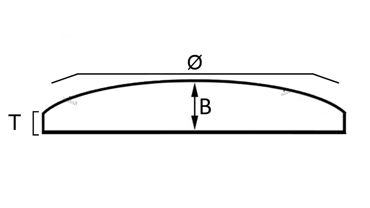 Verre De Montre Bombé 28 X 24 Mm – ROBUR, Base Plate, Fabrication Française, Neuf